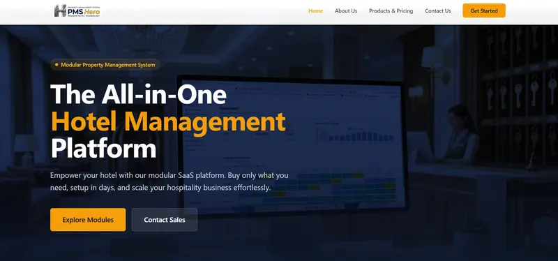 Screenshot of Modular SaaS Hospitality Ecosystem