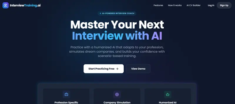 Screenshot of AI Interview Simulator
